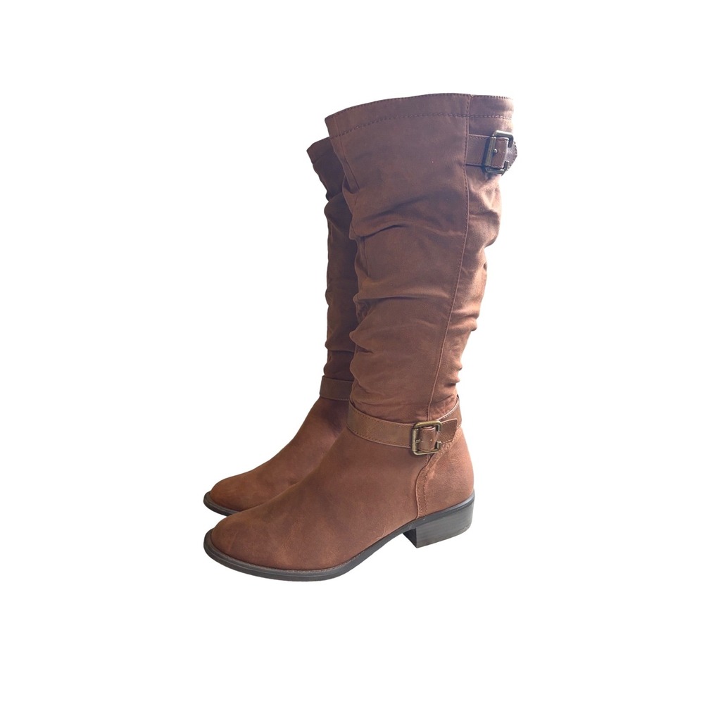 Sonoma Goods for Life Doris Cognac Brown Slouchy Tall Boots Womens 8.5 My